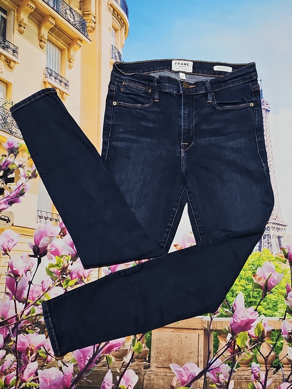Frame Le High Skinny Crop Jeans Dame Size 28‎